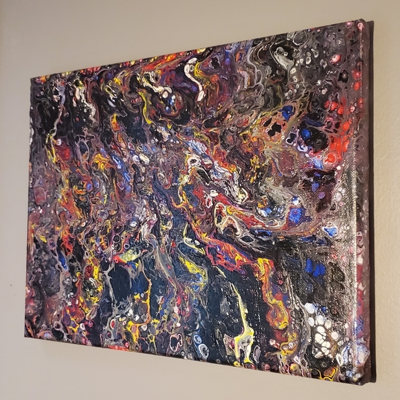 Acrylic Fluid Art on Canvas - Picture 2 of 3